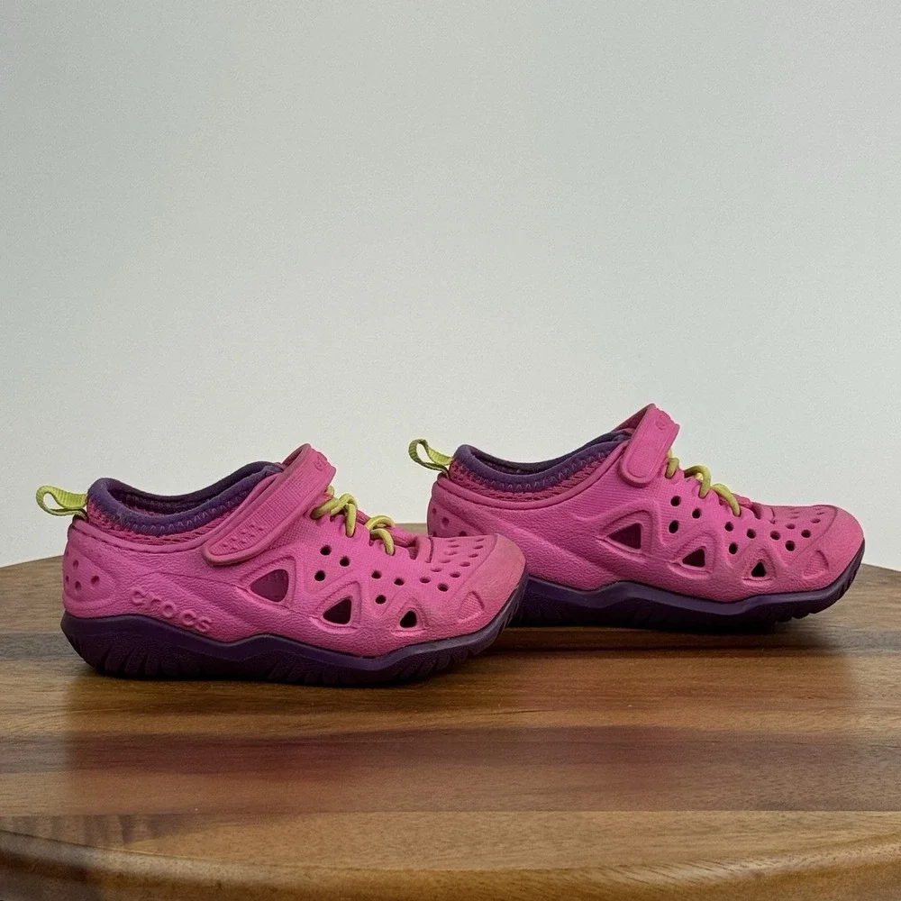 Little Kids‎ Girls Crocs Swiftwater Play Pink Outdoor Walking Water Shoes Size 7